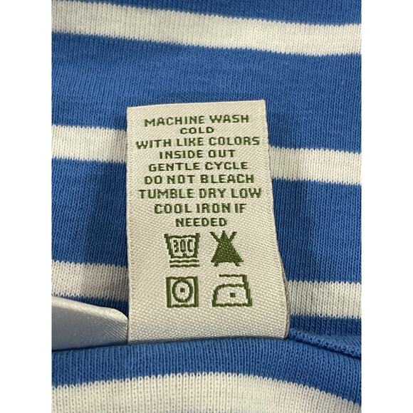 Orvis Long Sleeve blue White Striped 100% Pima Cotton Shirt Size Small - Picture 4 of 4